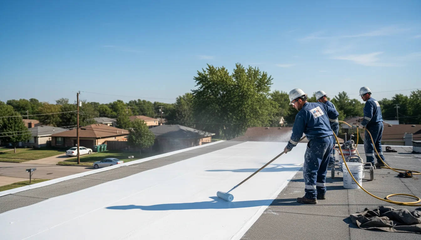 Commercial roof coating in Langston, OK near me